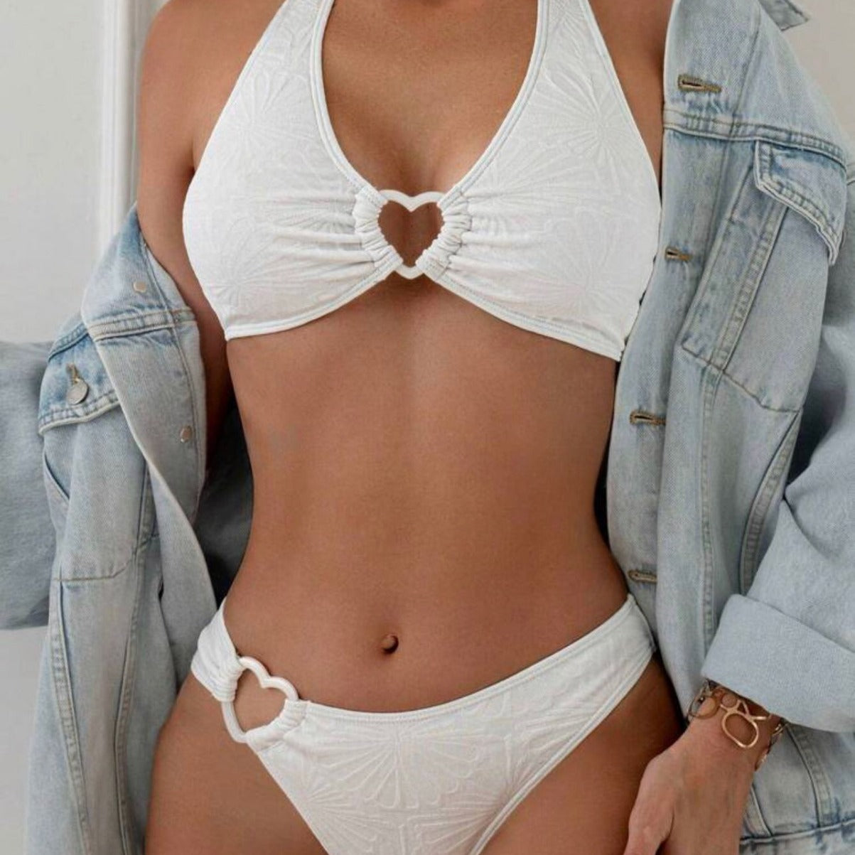 Womens Halterneck Backless Bikini Set