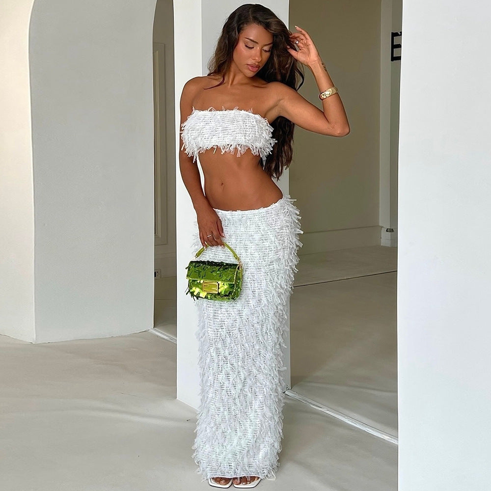 Backless See-through two piece Dress