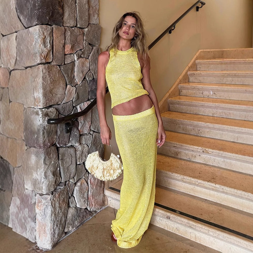 Sheer Slip Dress (Two-piece Set)