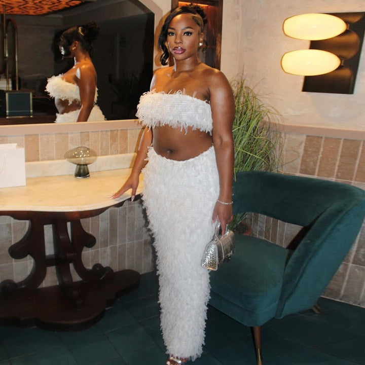 Backless See-through two piece Dress