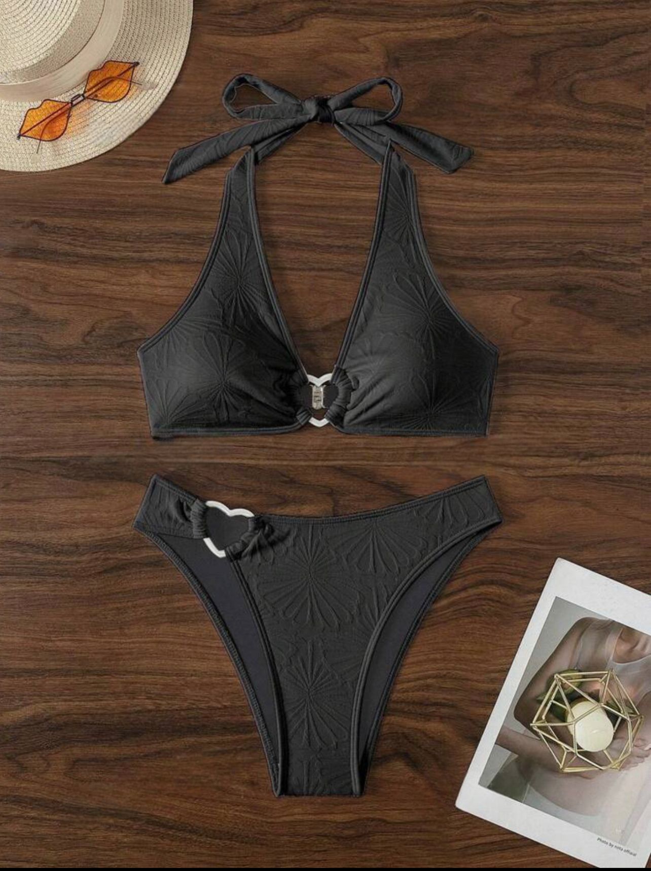 Womens Halterneck Backless Bikini Set