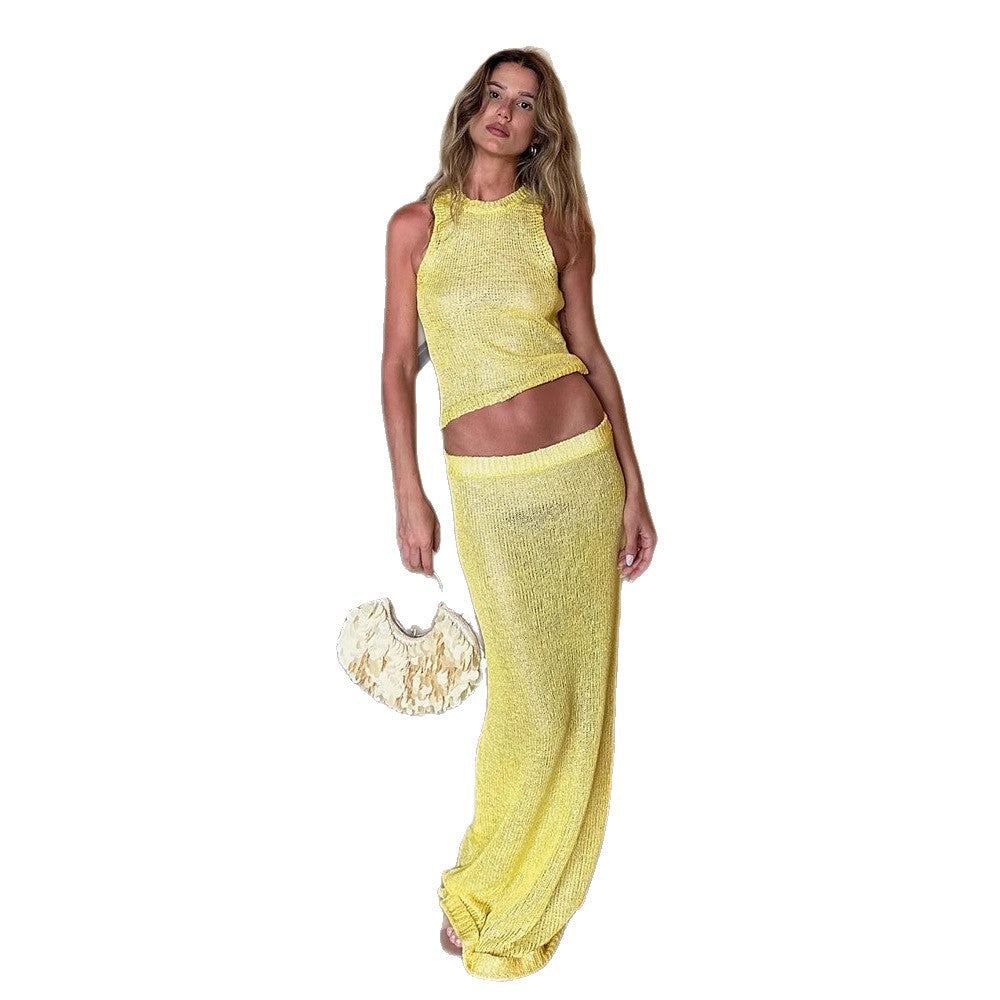 Sheer Slip Dress (Two-piece Set)